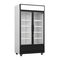 Armoire réfrigérée positive +1/+10°C - 2 portes vitrées battantes - 670 litres