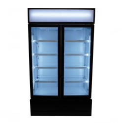 Armoire réfrigérée positive +1/+10°C - 2 portes vitrées battantes - 670 litres