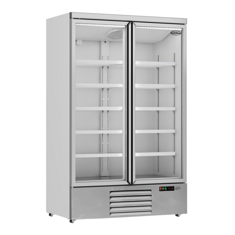 Armoire réfrigérée positive 0/+10°C - 2 portes vitrées battantes - 1000 litres
