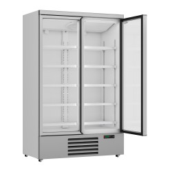 Armoire réfrigérée positive 0/+10°C - 2 portes vitrées battantes - 1000 litres