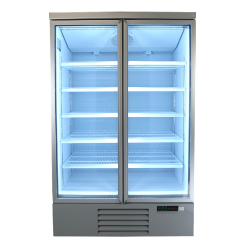 Armoire réfrigérée positive 0/+10°C - 2 portes vitrées battantes - 1000 litres