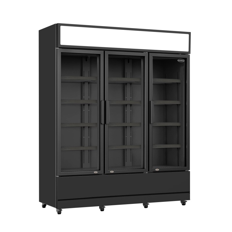 Armoire réfrigérée positive +1/+10°C - 3 portes vitrées battantes - 1065 litres