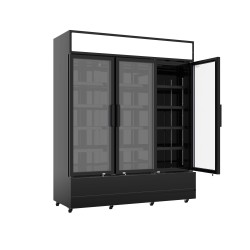 Armoire réfrigérée positive +1/+10°C - 3 portes vitrées battantes - 1065 litres