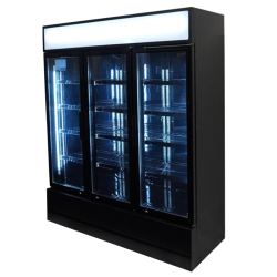 Armoire réfrigérée positive +1/+10°C - 3 portes vitrées battantes - 1065 litres