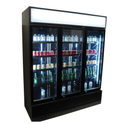 Armoire réfrigérée positive +1/+10°C - 3 portes vitrées battantes - 1065 litres