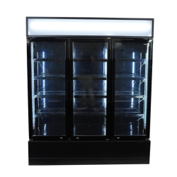 Armoire réfrigérée positive +1/+10°C - 3 portes vitrées battantes - 1065 litres