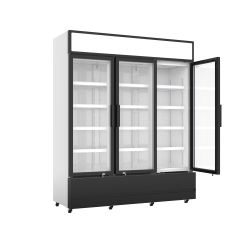 Armoire réfrigérée positive +1/+10°C - 3 portes vitrées battantes - 1065 litres