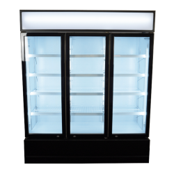 Armoire réfrigérée positive +1/+10°C - 3 portes vitrées battantes - 1065 litres