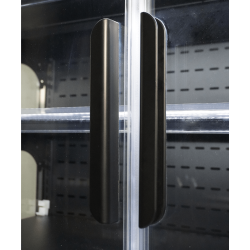 Vitrine réfrigérée murale full black positive -1/+5°C - 3 portes vitrées battantes - Combisteel