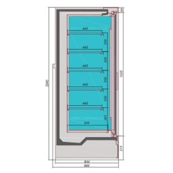 Armoire réfrigérée black positive -1/+5°C - 3 portes vitrées battantes