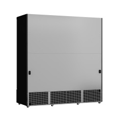 Armoire réfrigérée full black positive 0/+10°C - 3 portes vitrées battantes - 1530 litres