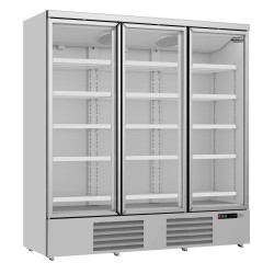 Armoire réfrigérée positive 0/+10°C - 3 portes vitrées battantes - 1530 litres