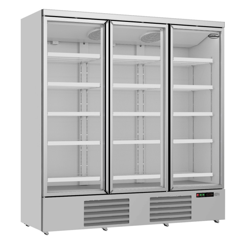 Armoire réfrigérée positive 0/+10°C - 3 portes vitrées battantes - 1530 litres