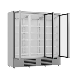 Armoire réfrigérée positive 0/+10°C - 3 portes vitrées battantes - 1530 litres