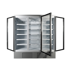 Armoire réfrigérée positive 0/+10°C - 3 portes vitrées battantes - 1530 litres