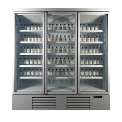 Armoire réfrigérée positive 0/+10°C - 3 portes vitrées battantes - 1530 litres