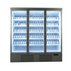 Armoire réfrigérée positive 0/+10°C - 3 portes vitrées battantes - 1530 litres