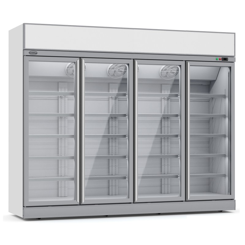 Vitrine réfrigérée négative -18/-22°C - 4 portes vitrées - 1450 litres