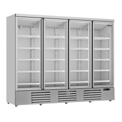 Armoire réfrigérée positive 0/+10°C - 4 portes vitrées battantes - 2025 litres