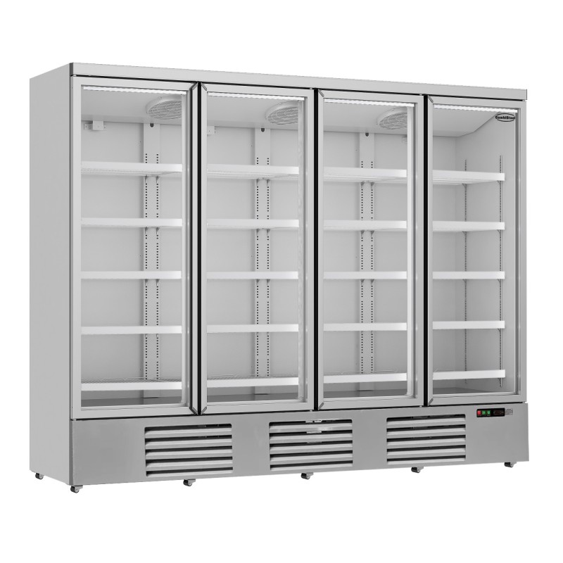 Armoire réfrigérée positive 0/+10°C - 4 portes vitrées battantes - 2025 litres