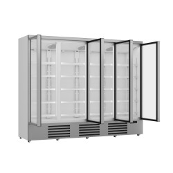 Armoire réfrigérée positive 0/+10°C - 4 portes vitrées battantes - 2025 litres
