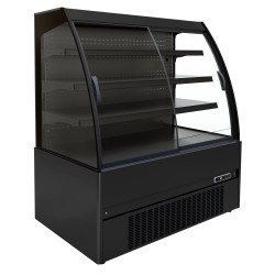 Vitrine murale noire positive avec portes coulissantes - T°+2/+4°C - Dimensions : 1310 x 665 x 1500 mm - Combisteel