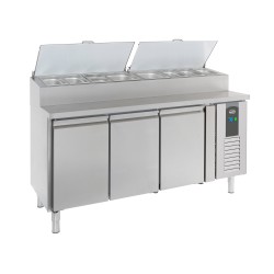 SALADETTE 3 PORTES 8x1/3GN RÉCIPIENT - 1795x700x1085 mm