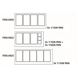 Saladette réfrigérée positive avec pare-haleine - 2 portes - 4 x GN 1/1