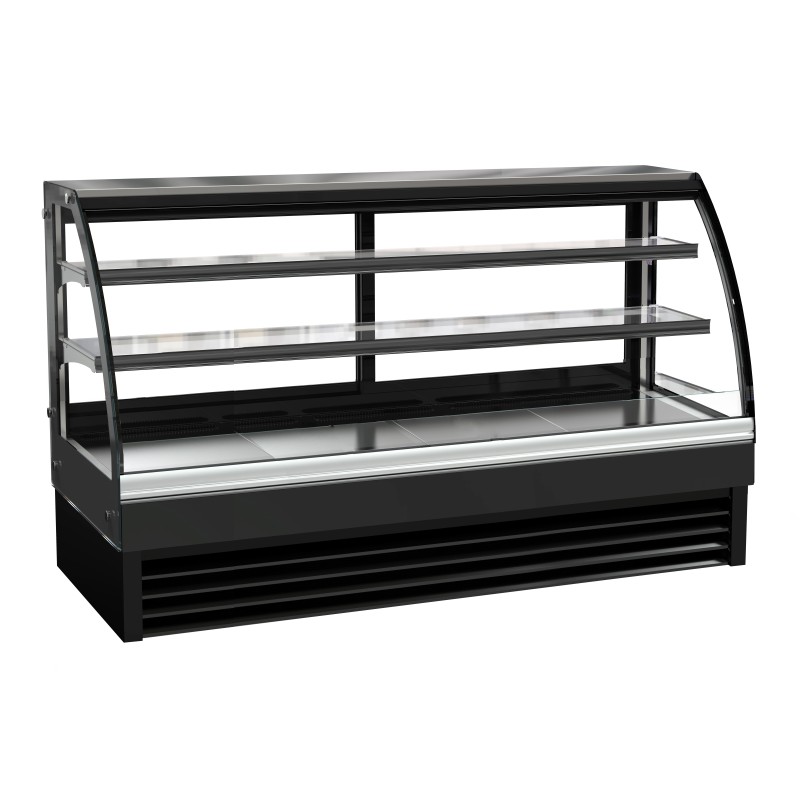 Vitrine bombée réfrigérée de boulangerie - 400 L - 2000 x 680 x 1200 mm