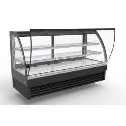 Vitrine bombée réfrigérée de boulangerie - 400 L - 2000 x 680 x 1200 mm