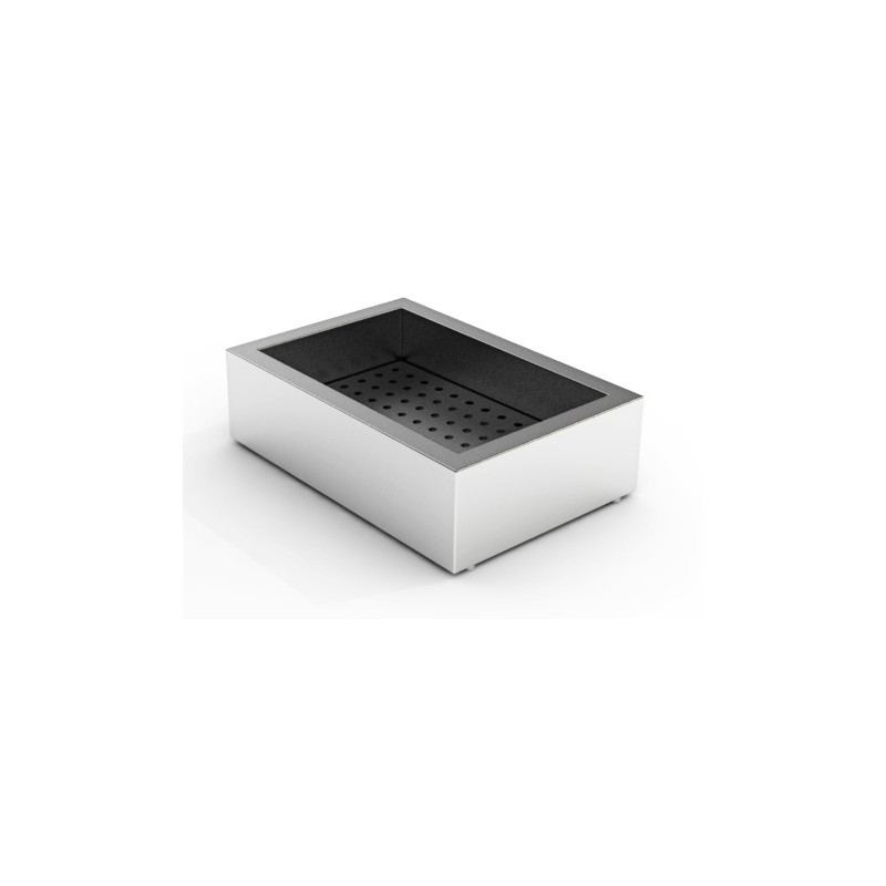 Bac à glace pilée inox poissonnerie - 1/1 GN - 402 x 590 x 170 mm