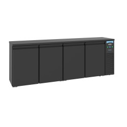 ARRIÈRE BAR RÉFRIGÉRÉE NOIR 4 PORTES - 2490x550x950 mm