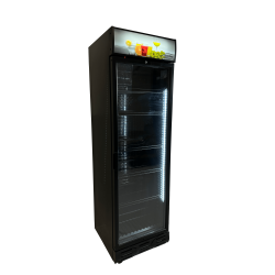 Armoire à boissons totalement noire avec bandeau lumineux - 382 litres