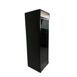 Armoire à boissons totalement noire avec bandeau lumineux - 382 litres