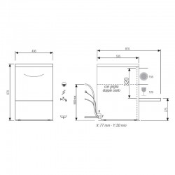 Lave-verres - Elettrobar - sans adoucisseur - Commandes mécaniques - Série FAST