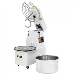 Pétrin à spirale pizza/pain - tête relevable et cuve amovible 22 litres