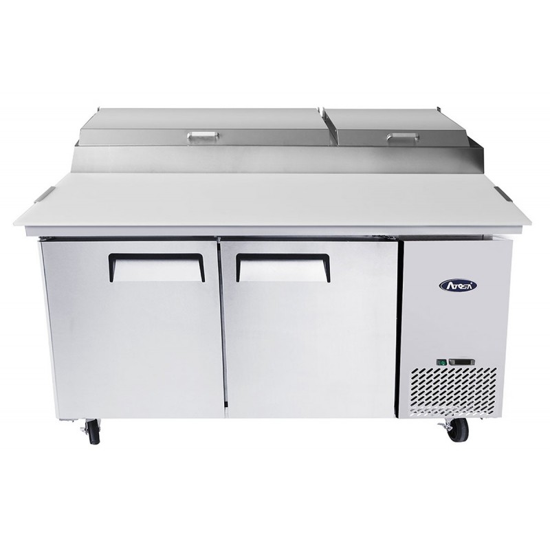 Table de préparation à pizzas - Plan inox ou granit - 12 x GN 1/3 - 800 litres -