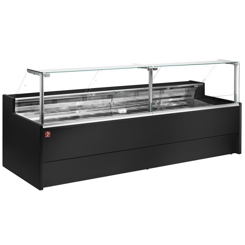 Vitrine réfrigérée boucherie ventilée vitrine droite noire 2000 mm