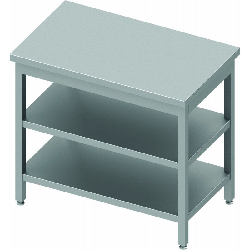 table de travail centrale avec deux étagères 700x800x900 mm à monter