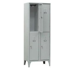 Armoire vestiaire multicases 2 colonnes - 2 casiers par colonne