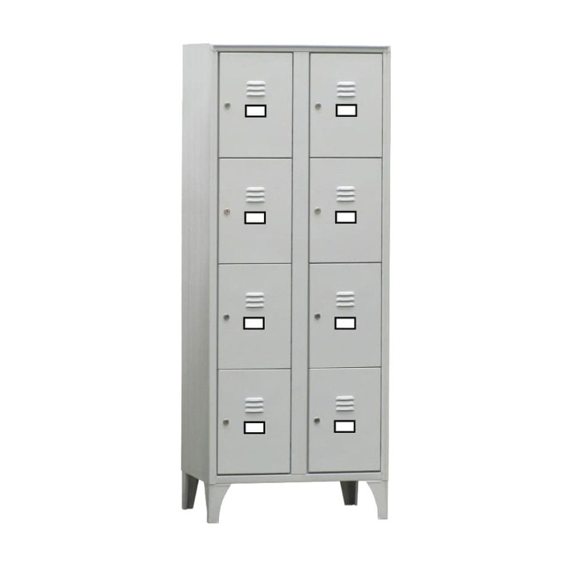 Armoire vestiaire multicases 2 colonnes - 4 casiers par colonne