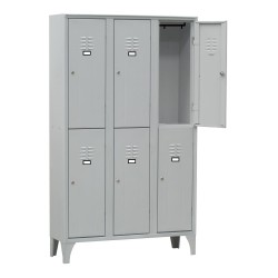 Armoire vestiaire multicases 3 colonnes - 2 casiers par colonne