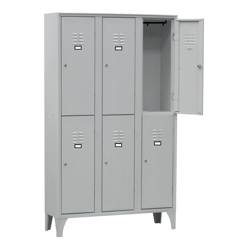 Armoire vestiaire multicases 3 colonnes - 2 casiers par colonne