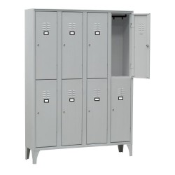 Armoire vestiaire multicases 4 colonnes - 2 casiers par colonne