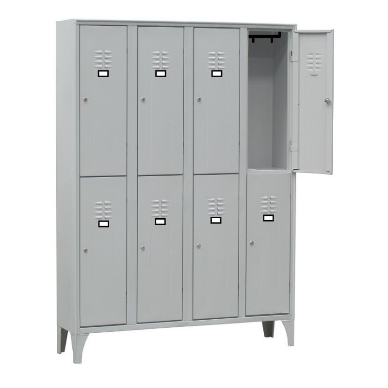 Armoire vestiaire multicases 4 colonnes - 2 casiers par colonne