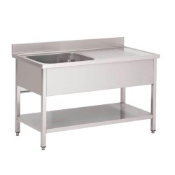 Plonge inox 1 bac à gauche...