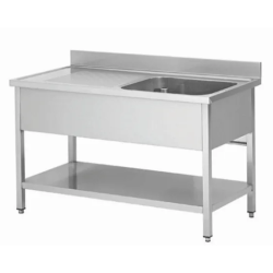 Plonge inox 1 bac à droite...