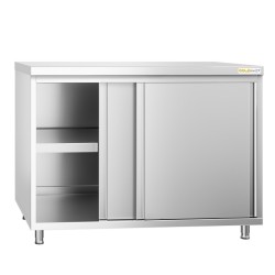 Meuble bas inox central sur...