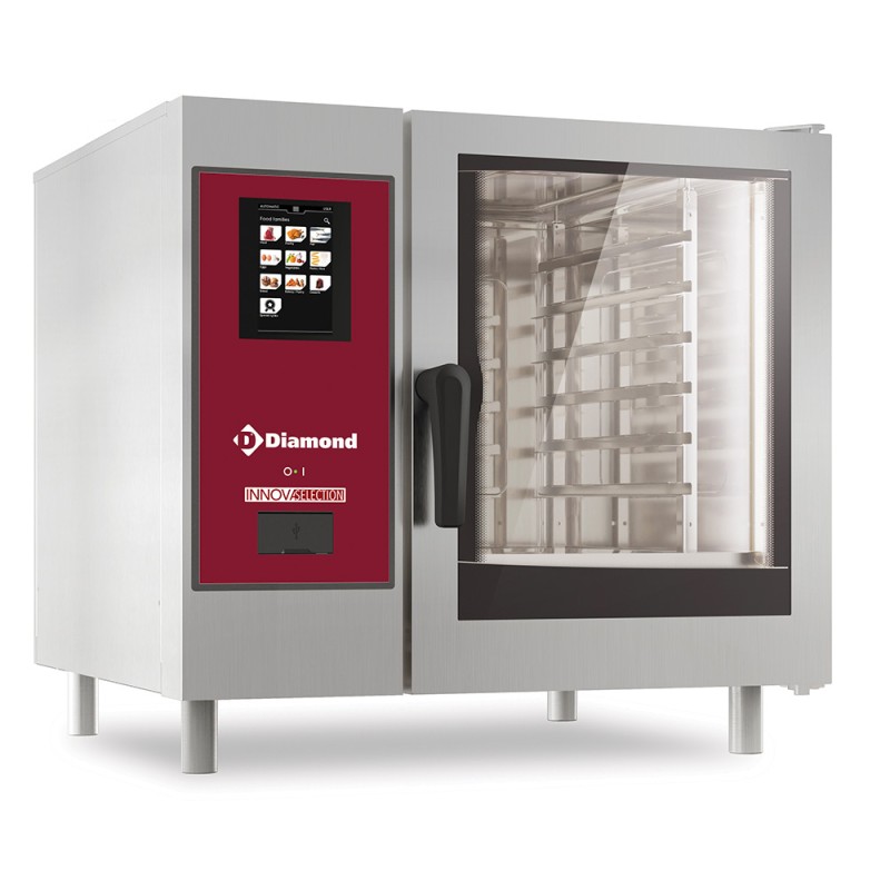 Four Ã©lectrique "Touch" vapeur boiler et convection 6xGN1/1+ Cleaning Diamond SBET/06S