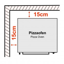 Four à pizzas électrique à commandes digitales - 2 chambres 2 x 4 pizzas Ø 35 cm